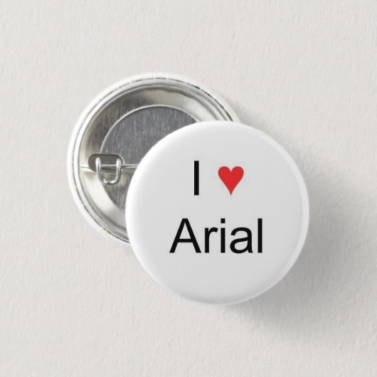 I Herz Arial Button (Vorne & Hinten)