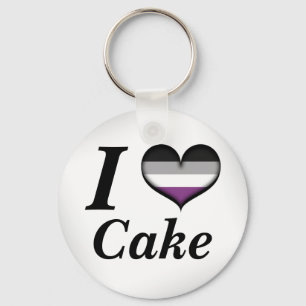 I Herz-asexualer Kuchen Schlüsselanhänger