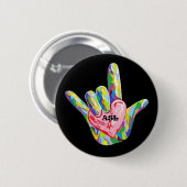 I Herz ASL Button (Vorne & Hinten)