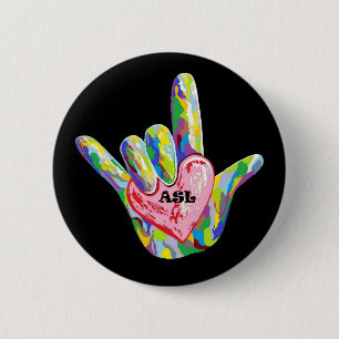 I Herz ASL Button