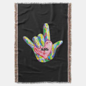 I Herz ASL Decke (Vorderseite Vertikal)