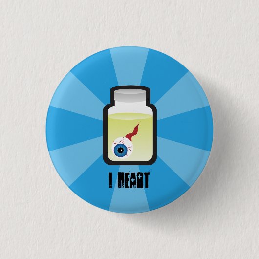 I Herz-Augäpfel Button (Vorderseite)