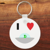 I Herz Außerirdischen Schlüsselanhänger (Vorderseite)