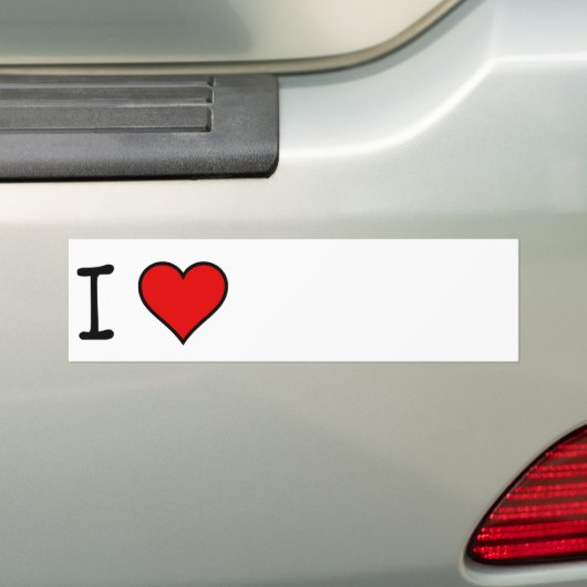 I HERZ AUTOAUFKLEBER (Auf Auto)