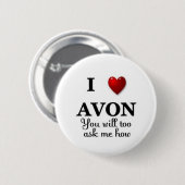 I Herz Avon fragen mich wie Button (Vorne & Hinten)