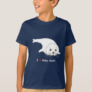 I Herz-Baby-Siegel-Dunkelheit farbige Shirts