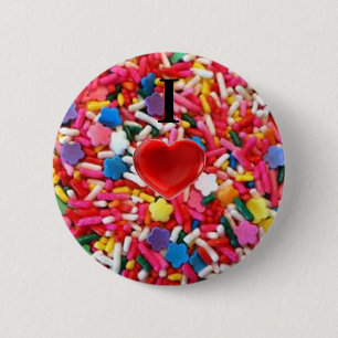 I Herz-besprüht/I besprüht Liebe Knopf Button