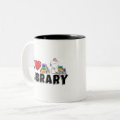 I Herz-Bibliotheks-Tasse Zweifarbige Tasse (Vorderseite Links)