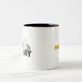 I Herz-Bibliotheks-Tasse Zweifarbige Tasse (Mittel)