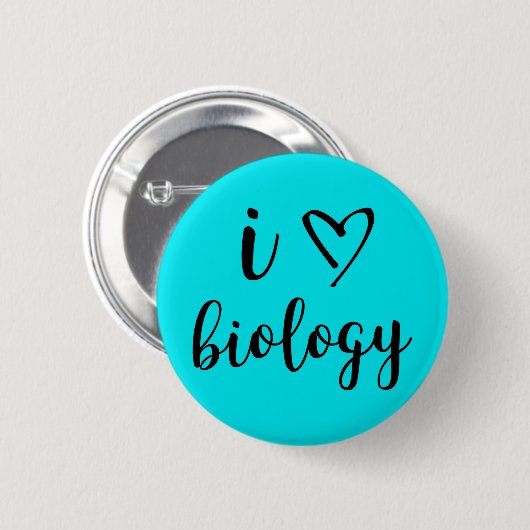 I Herz-Biologie-Knopf Button (Vorne & Hinten)