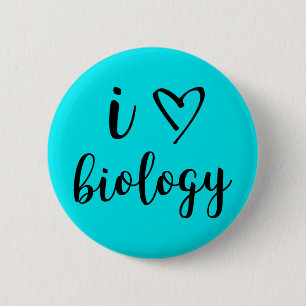 I Herz-Biologie-Knopf Button