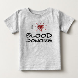 I Herz-Blutspende Baby T-shirt