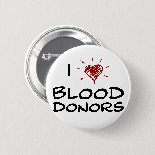 I Herz-Blutspende Button (Vorne & Hinten)