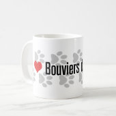 I (Herz) Bouviers DES Flandres Kaffeetasse (Vorderseite Links)