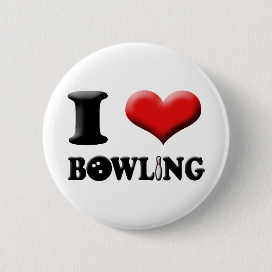 I Herz-Bowlings-Knopf Button (Vorderseite)