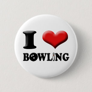 I Herz-Bowlings-Knopf Button