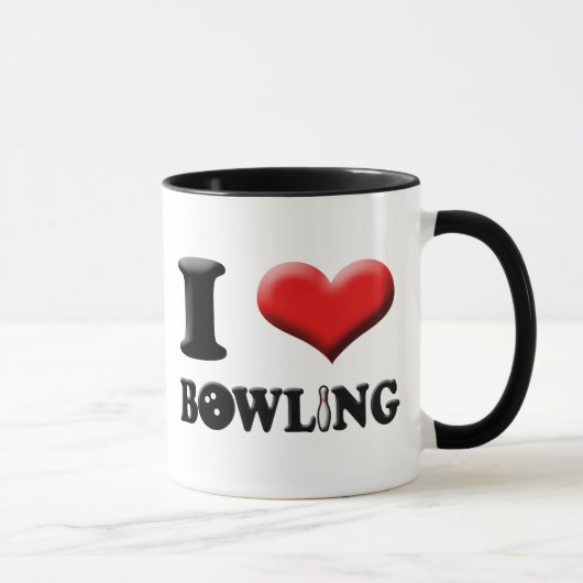 I Herz-Bowlings-Tasse Tasse (Rechts)