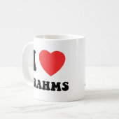 I Herz Brahms Gang Kaffeetasse (Vorderseite Links)