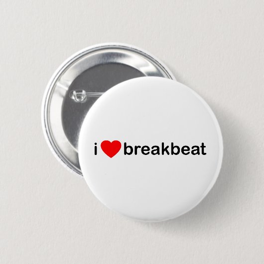 I Herz Breakbeat Button (Vorne & Hinten)