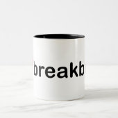 I Herz Breakbeat Zweifarbige Tasse (Mittel)