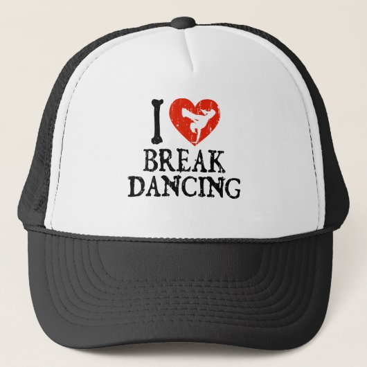I Herz Breakdancing - Mädchen Truckerkappe (Vorderseite)
