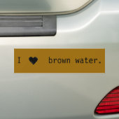 I Herz-Brown-Wasser Autoaufkleber (Auf Auto)