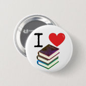 I [Herz] [Bücher], Buchliebhabers Button (Vorne & Hinten)