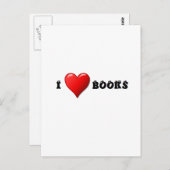 I Herz-Bücher Postkarte (Vorne/Hinten)