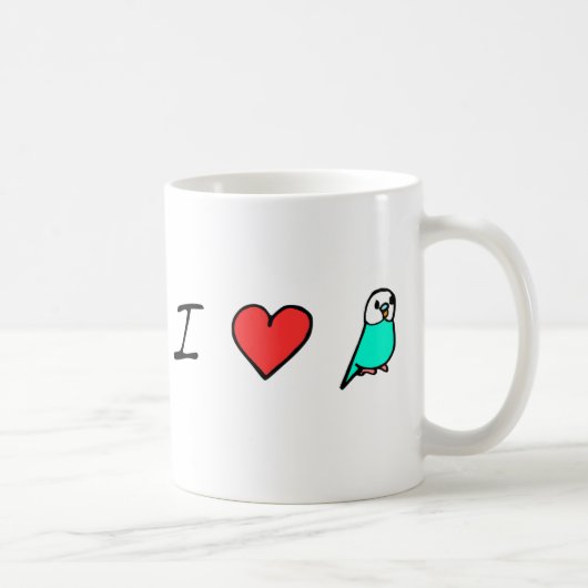 I Herz Budgies Tasse (Rechts)