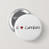 I Herz Carrboro Knopf Button (Vorne & Hinten)