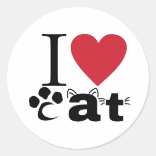I Herz Cat Sticker