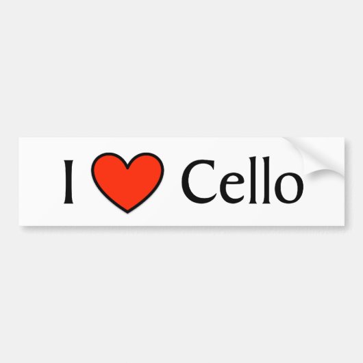 I Herz-Cello Autoaufkleber (Vorne)