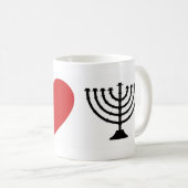 I HERZ CHANUKKA KAFFEETASSE (VorderseiteRechts)