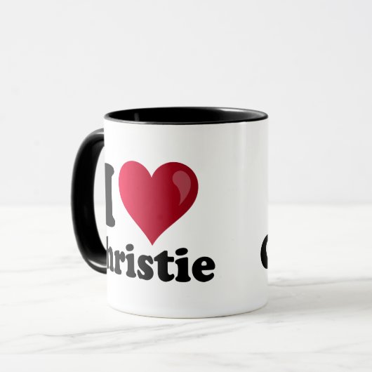 I Herz Chris Christie Tasse (Vorderseite Links)
