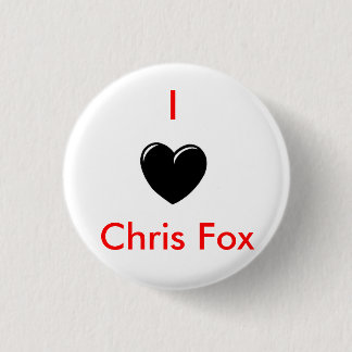 I Herz-Chrisfox-Knopf [Weiß; Art 1] Button
