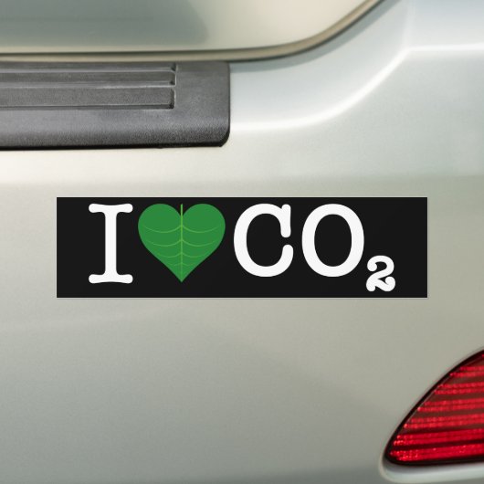 I Herz CO2 Autoaufkleber (Auf Auto)