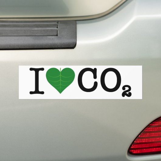 I Herz CO2 Autoaufkleber (Auf Auto)