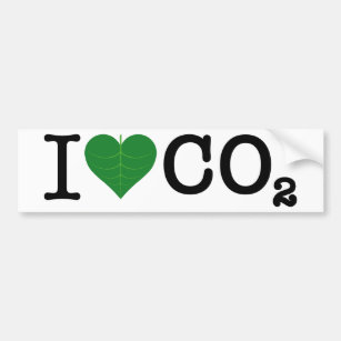 I Herz CO2 Autoaufkleber