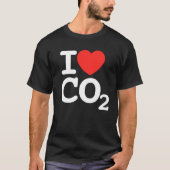 I Herz CO2 - I Liebe Kohlendioxid dunkle Unisex T-Shirt (Vorderseite)