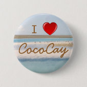 I Herz CocoCay Knöpfe Button (Vorderseite)
