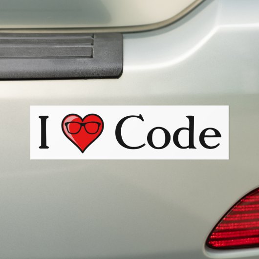 I Herz-Code Autoaufkleber (Auf Auto)