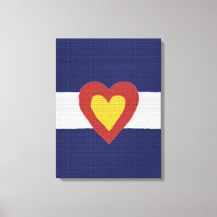I Herz-Colorado-Flaggen-Leinwand-Wand-Kunst Leinwanddruck