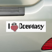 I Herz Courtney alien Autoaufkleber (Auf Auto)