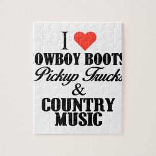 i Herz Cowboy Stiefel b Puzzle