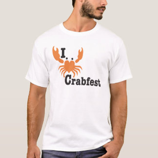 I Herz Crabfest orange Diagonale T-Shirt