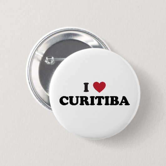 I Herz Curitiba Brasilien Button (Vorne & Hinten)