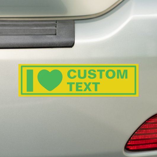 I Herz Custom Template Retro Autoaufkleber (Auf Auto)