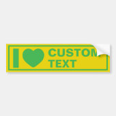 I Herz Custom Template Retro Autoaufkleber (Vorne)
