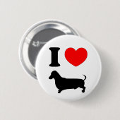 I Herz-Dackel Button (Vorne & Hinten)