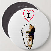 I Herz Darwin Button (Vorne & Hinten)